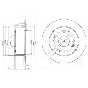 DELPHI BG3677 Тормозной диск