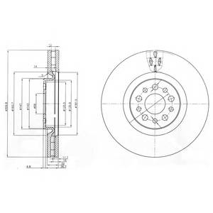 DELPHI BG3898 Гальмівний диск