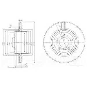 DELPHI BG3938 Тормозной диск