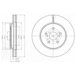 DELPHI BG4253 Тормозной диск