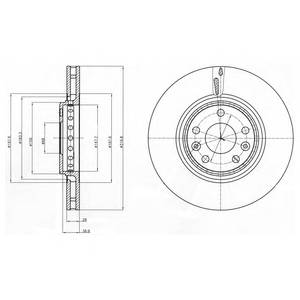 DELPHI BG4266 Тормозной диск