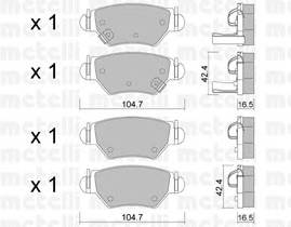 METELLI 22-0259-0 Комплект тормозных колодок,