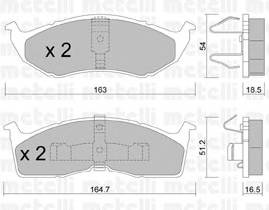 METELLI 22-0356-0 Комплект тормозных колодок,