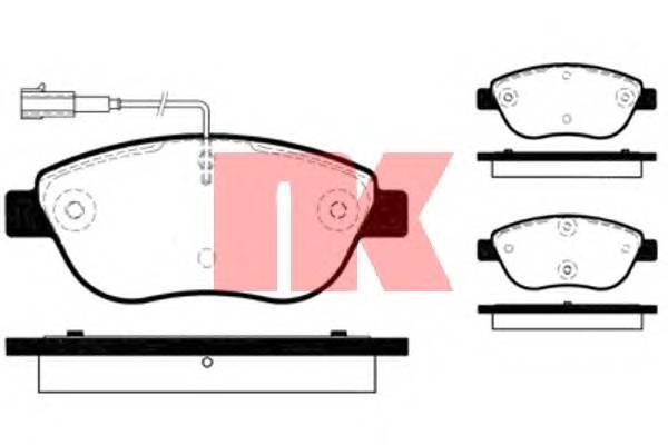 NK 222364 Комплект гальмівних колодок,