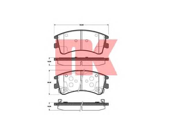 NK 223245 Комплект тормозных колодок,