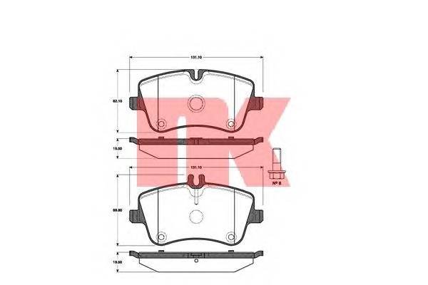 NK 223345 Комплект гальмівних колодок,