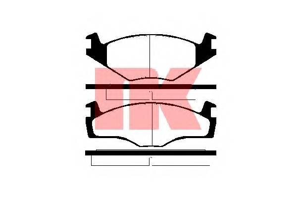 NK 224716 Комплект тормозных колодок,