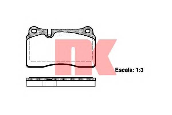 NK 224788 Комплект тормозных колодок,