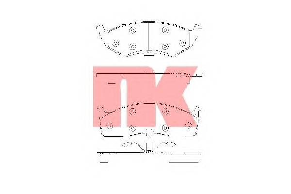 NK 229309 Комплект гальмівних колодок,