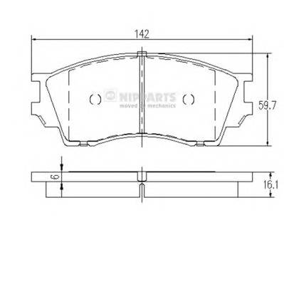 NIPPARTS J3603040 Комплект тормозных колодок,