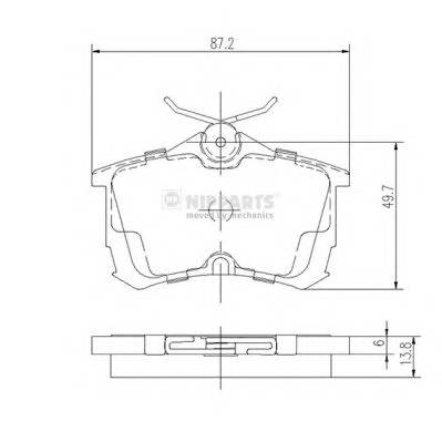 NIPPARTS J3614015 Комплект гальмівних колодок,