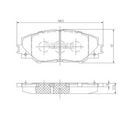 NIPPARTS N3602138 Комплект гальмівних колодок,