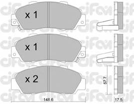 CIFAM 822-298-0 Комплект гальмівних колодок,