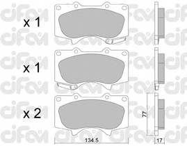 CIFAM 822-454-0 Комплект тормозных колодок,