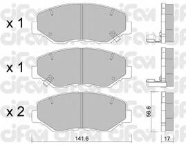 CIFAM 822-606-0 Комплект гальмівних колодок,