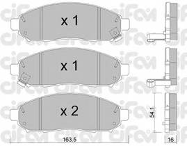 CIFAM 822-743-0 Комплект гальмівних колодок,