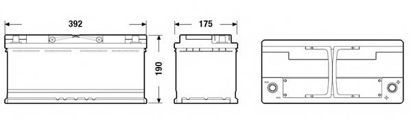 EXIDE EK1050 Стартерная аккумуляторная батарея;