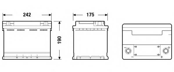 EXIDE EK600 Стартерная аккумуляторная батарея;