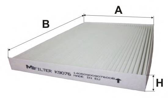 MFILTER K9076 Фільтр салону 190/256/20