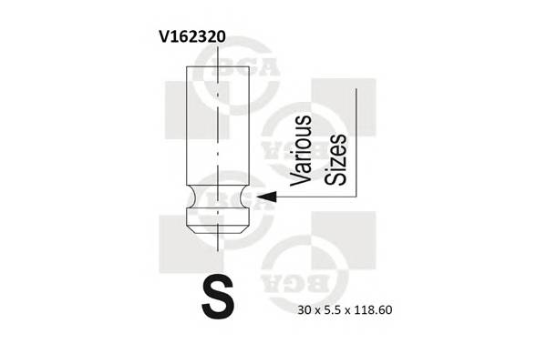 BGA V162320 Впускний клапан