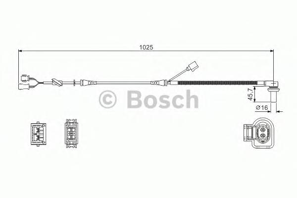 BOSCH 0 986 594 002 Датчик, частота вращения