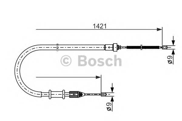 BOSCH 1 987 477 633 Трос, стояночная тормозная