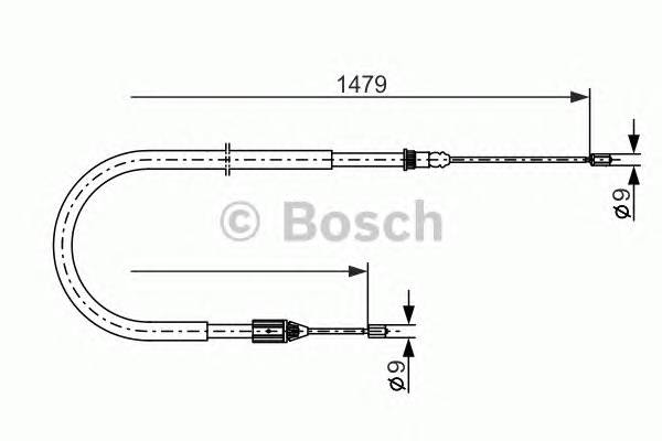 BOSCH 1 987 477 647 Трос, стояночная тормозная