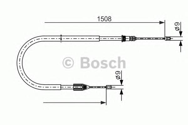 BOSCH 1 987 477 890 Трос, стояночная тормозная