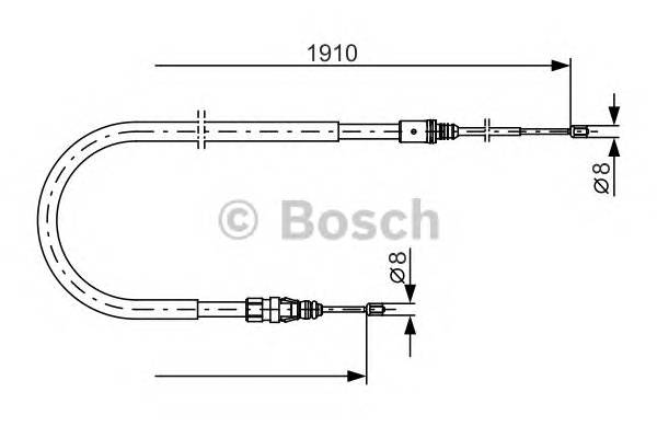 BOSCH 1 987 482 323 Трос, стоянкова гальмівна