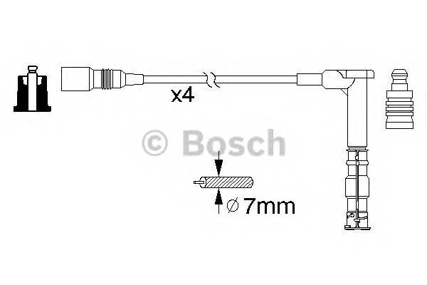 BOSCH 0 986 356 351 Комплект дротів запалювання