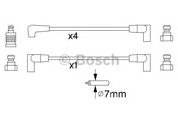 BOSCH 0 986 356 852 Комплект дротів запалювання