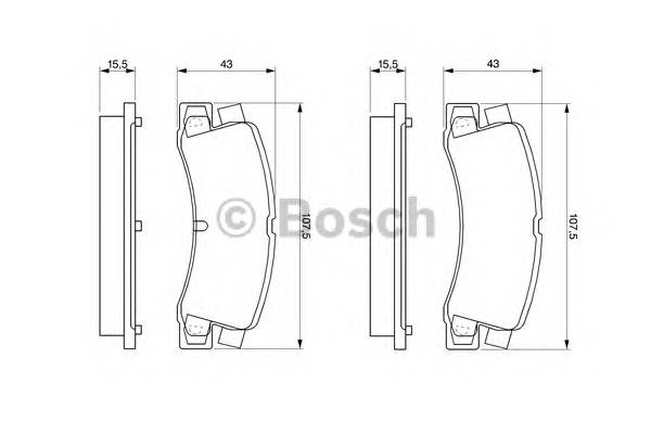 BOSCH 0 986 424 383 Комплект тормозных колодок,