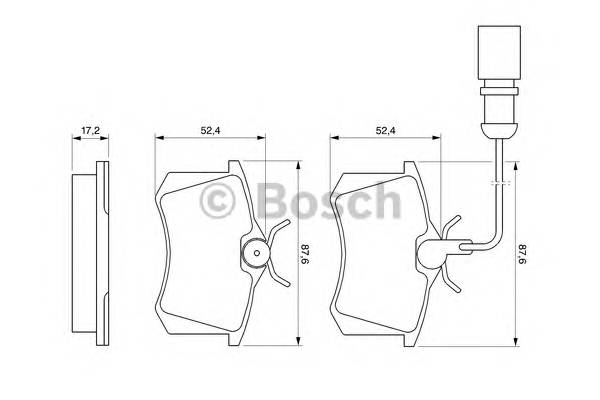 BOSCH 0 986 424 559 Комплект гальмівних колодок,