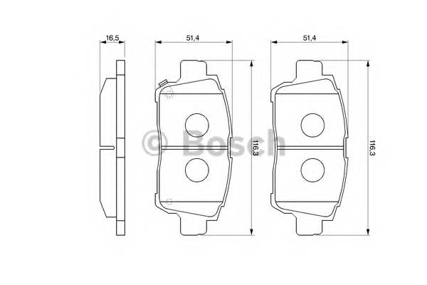 BOSCH 0 986 424 803 Комплект тормозных колодок,