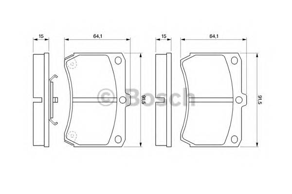 BOSCH 0 986 460 390 Комплект тормозных колодок,