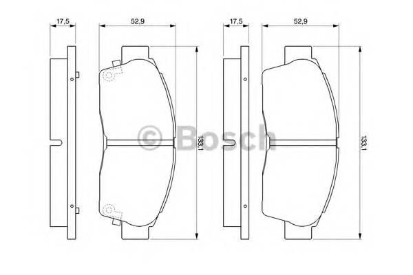 BOSCH 0 986 461 123 Комплект гальмівних колодок,