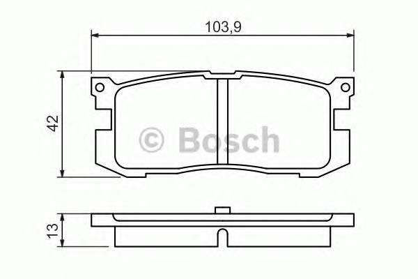 BOSCH 0 986 461 138 Комплект гальмівних колодок,