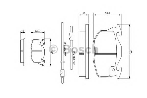 BOSCH 0 986 461 763 Комплект тормозных колодок,