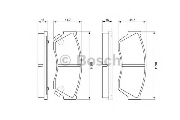 BOSCH 0 986 493 340 Комплект гальмівних колодок,