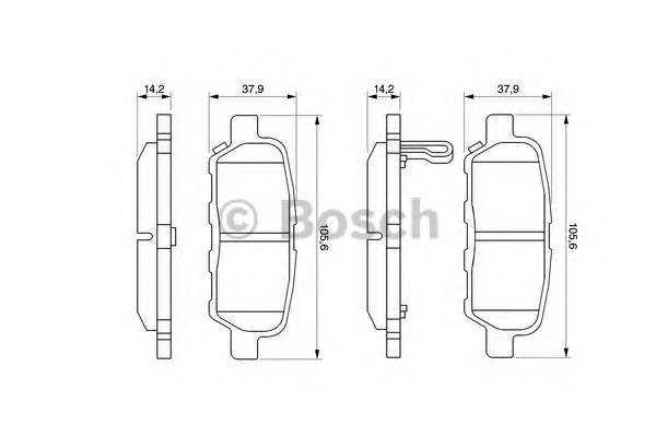 BOSCH 0 986 494 090 Комплект гальмівних колодок,