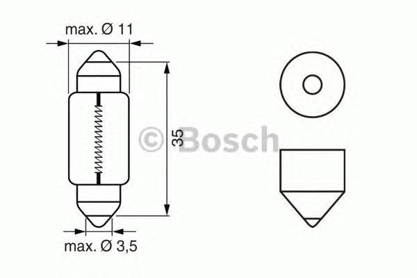 BOSCH 1 987 302 211 Лампа накаливания, противотуманная