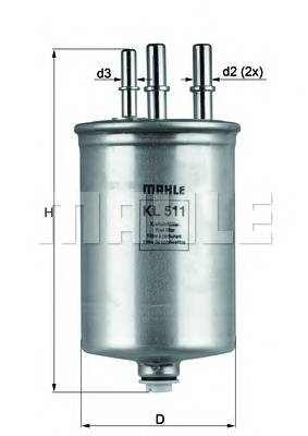 KNECHT KL 506 Паливний фільтр