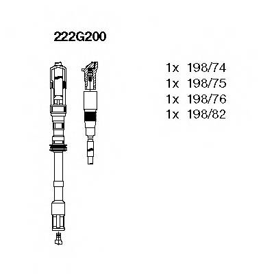 BREMI 222G200 Комплект дротів запалювання