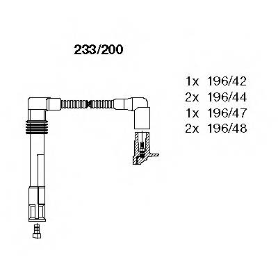 BREMI 233/200 Комплект дротів запалювання