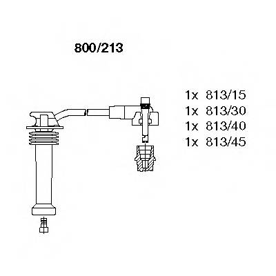 BREMI 800/213 Комплект дротів запалювання