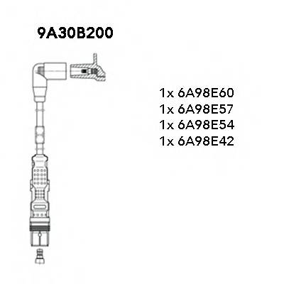 BREMI 9A30B200 Комплект проводов зажигания