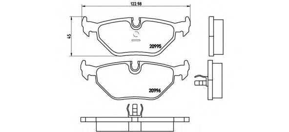 BREMBO P 06 011 Комплект гальмівних колодок,