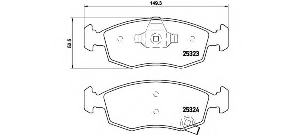 BREMBO P 11 031 Комплект тормозных колодок,