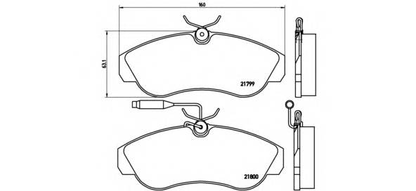 BREMBO P 23 069 Комплект гальмівних колодок,