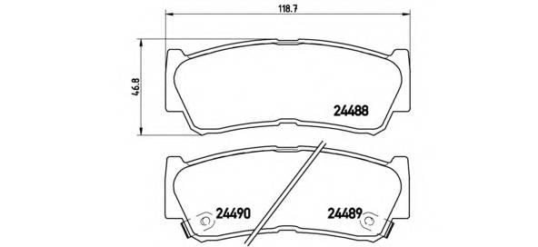 BREMBO P 30 037 Комплект тормозных колодок,